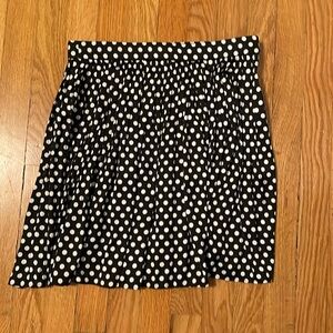 J Crew Featherweight Satin Mini Skirt in Polka Dot
